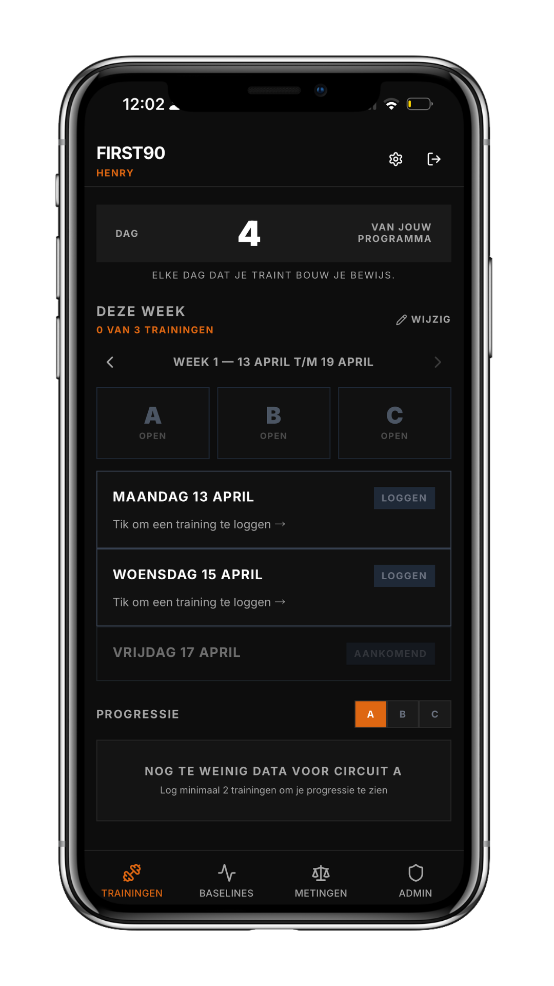 First90 app op mobiel